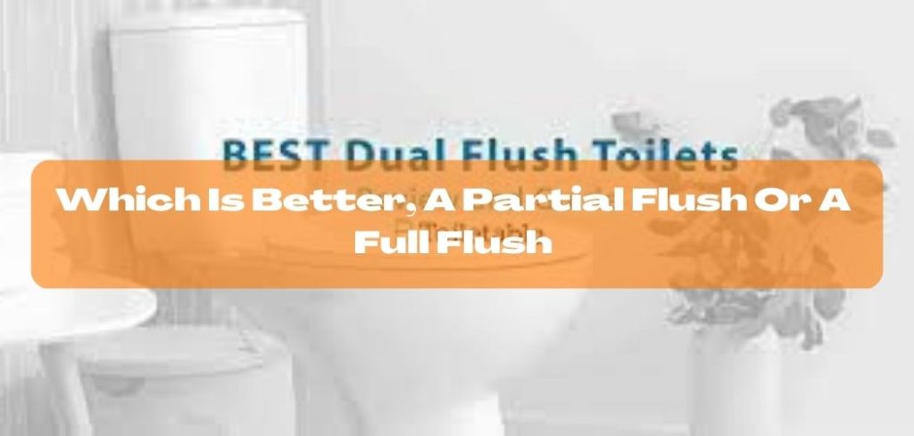 Which Is Better A Partial Flush Or A Full Flush
